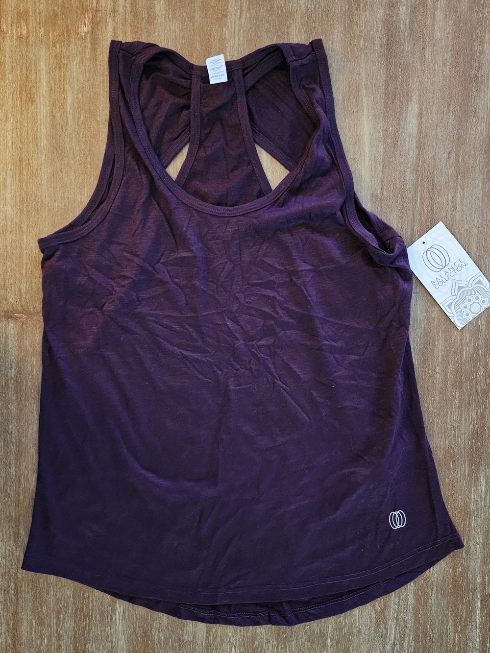 Women's Racerback Tank Top - Maroon / Deep Purple Size Medium Balance Collection